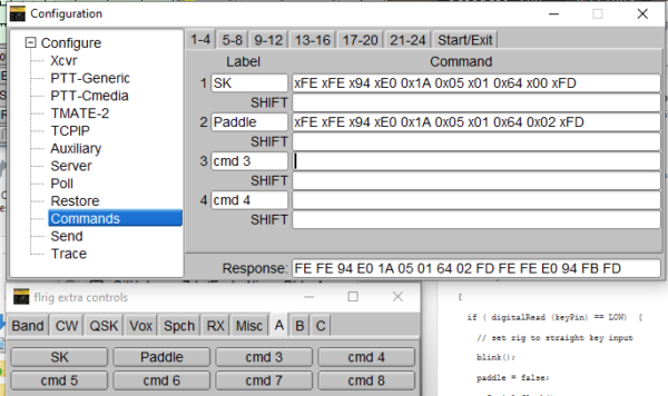 Simple SK/paddle switching on the IC-7300 with flrig – W1CDN